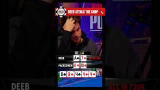 Deeb DODGES the Chop And Takes The Pot!  #shorts