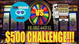 $500 Wheel Of Fortune *High Limit* Slot Challenge vs. Slotman Jack! Dlouble Diamond Deluxe WOF