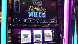 "Polar High Roller Lighting Wilds" VGT Slots $18 Max RED WIN SPINS  Choctaw Casino