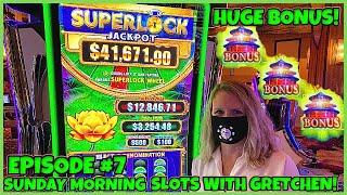 SUPERLOCK Lock It Link FLOWER FORTUNE Slot Machine SUNDAY MORNING SLOTS WITH GRETCHEN EPISODE #7
