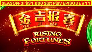 Rising Fortunes Slot Machine Max Bet Live Play | Season 3 | EPISODE #11