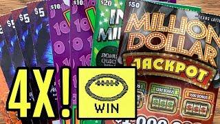 4X  WINS! $50 Million Dollar Jackpot + MORE!  $120 in Texas Lottery Scratch Off Tickets