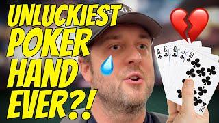 UNLUCKIEST Poker Hand EVER?!?  (2.7B to 1) #shorts