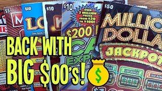 BACK with BIG $00's!  $50 Million Dollar Jackpot + MORE!  $110 in TX Lottery Scratch Offs