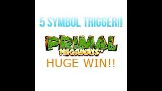 PRIMAL MEGAWAYS RARE 5 SYMBOL BONUS TRIGGER **MEGA BIG WIN** MEGA EXCITING MULTIPLIERS!