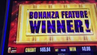 BIG WIN - Gold Bonanza Slot Machine Bonus - Bonanza Feature & Line Hit