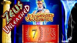 Major Jackpot! ZEUS UNLEASHED! Slot Machine Bonus and Multiple Feature action!!