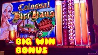 BIG WIN Bier Haus Slot Machine!! LIVE PLAY Slot Machine Bonus! WMS Slots!!