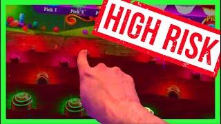 I TOOK A HUGE RISK... AND DIDN'T FALL IN! My BIGGEST Chocolate River Bonus EVER! Wonka Slots W/SDGuy