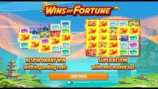 Wins of Fortune Online Slot from Quickspin - Super Respin Feature!