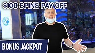 GIANT Jackpot on This One!  $100 Spins PAY OFF in Atlantic City!