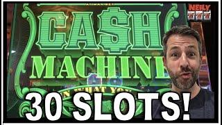 MAX BET ON 30 SLOTS, 1 SPIN EACH!  OLD SCHOOL POT OF GOLD MACHINE VIDEO POKER, LOTTO AND KENO