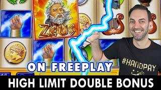 High Limit Room DOUBLE BONUS on Zeus and Lightning Link