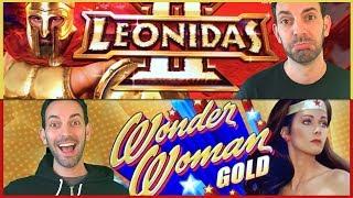 Leonidas + Wonder Woman + MEGABUCKS  Sunday FunDay  Slot Machine Pokies