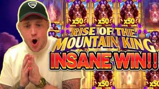 RECORD WIN!! RISE OF THE MOUNTAIN KING BIG WIN - INSANE WIN on Casino slot from CasinoDaddys stream