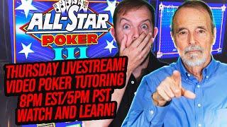LIVE Video Poker Tutoring! Learn To Play With The Jackpot Gents!