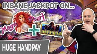 Absolutely INSANE Jackpot on Magic Pearl Slots!  Plus BUFFALO DELUXE in VEGAS