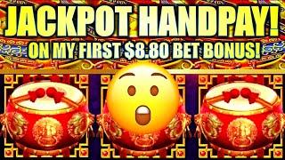 JACKPOT HANDPAY! MY FIRST $8.80 MAX BET BONUS ON DANCING DRUMS! Slot Machine (SG)