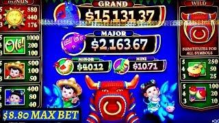 Toro Gordo Slot Machine $8.80 Max Bet Bonus BIG WIN - AWESOME SESSION | Slot Machine Max Bet Bonus