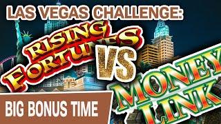 Challenge: Rising Fortunes Vs. Money Link in LAS VEGAS  Which Machine Will Pay Me Better?