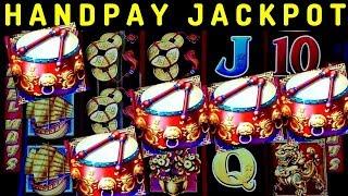 HANDPAY JACKPOT on Dancing Drums Slot Machine | MASSIVE WIN | Max Bet | Wheel Of Fortune Bonuses