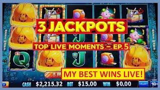 3 JACKPOTS! Huff N' More Puff JACKPOT & MORE!! Top Casino Moments LIVE! (Ep. 5)