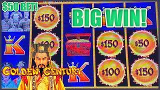 High Limit Dragon Link Golden Century $50 MAX BET BONUS Slot Machine Casino