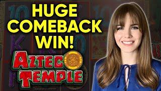 EPIC Comeback! HUGE BONUS WIN! Aztec Temple Slot Machine!