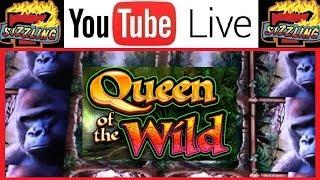LIVE High Limit Play on QUEEN of the WILD $12.50 SPINS! Sizzling Slot Jackpots Casino Machine Videos