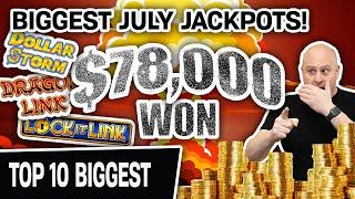 EXPLOSIVE: I Won $78,000 Playing HIGH-LIMIT SLOTS  Top 10 BIGGEST July Jackpots