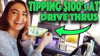 Tipping Drive Thru Workers $100 EACH! *A Bit Emotional*