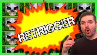 BIGGEST WIN ON YOUTUBE On Hotter N Hell Slot Machine! RARE RETRIGGER W/ SDGuy1234