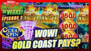 I WAS NOT EXPECTING THIS BIG WIN ON OCEAN SPIN  PAYLINES IN VEGAS EPISODE #102 GOLD COAST #LASVEGAS