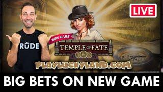 LIVE  BIG BETS on Temple of Fate  PlayLuckyland