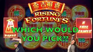 RISING FORTUNES was on ! Which BONUS would you pick! TOP UP or FREE GAMES??