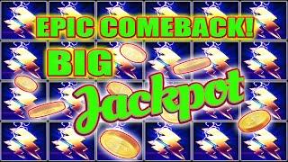 EPIC COMEBACK I WAS DOWN TO MY LAST SPIN! BIG JACKPOT THUNDER CASH HIGH LIMIT SLOTS