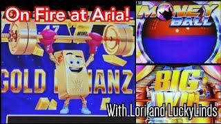 I Vultured My Friend's Machine and WON BIG at Aria! Gold Bonanza and Money Ball Inferno