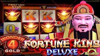 Wonder 4 Gold BONUSES!!! Fortune Kings Deluxe 1c Aristocrat Video Slots