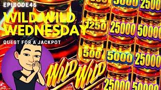 WILD WILD WEDNESDAY! QUEST FOR A JACKPOT [EP 46]  WILD WILD SAMURAI Slot Machine (Aristocrat)