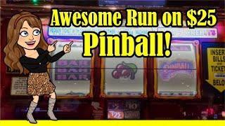 What a Run on Old School Pinball! $75 Bets!  3 Jackpots!! Plus Dbl 4X Cherry & More!
