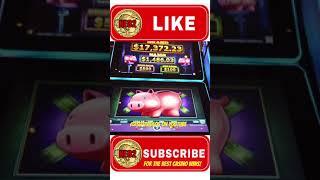 Full screen jackpot handpay on Piggy Bankin slot #shorts