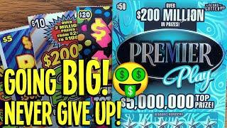 $50 TICKET! NEVER GIVE UP!  $120/TICKETS $50 Premier Play, Poker + MORE  TX Lottery Scratch Offs