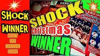 NATIONAL  LOTTERY  SCRATCHCARDS ""SUPER"SHOCK"WINNER..SANTAS MILLIONS. COUNTDOWN...CLASSIC GAME