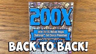 BACK to BACK WINS! $20 200X  TEXAS LOTTERY Scratch Off Tickets