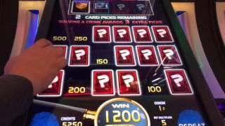 Clue Slot Machine Card Picking Bonus #2 Max Bet Fremont St. Las Vegas