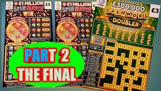 SCRATCHCARD FOLLOW ON PART-2..(SEE PART-1 FIRST)...CASHWORD DOUBLER...SNOW ME THE MONEY..FINAL TOTAL