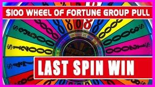 $100/SPIN Wheel of Fortune 60 PERSON GROUP PULL  Brian Christopher Slots RUDIES Weekend 2018