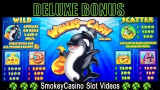 WHALES of CASH Deluxe Slot Machine Bonus Win - Aristocrat