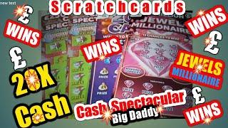 •Wow!•Winners Everywhere•BIG DADDY Scratchcards•Millionaire 7s•Jewels Millionaire•20X(classic)
