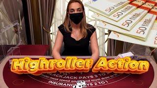 Live Blackjack - 500€ & 1000€ BETS - Highroller Action!